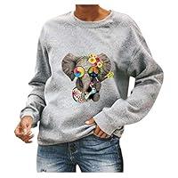 Algopix Similar Product 18 - Womens Cat Print Sweatshirt Long