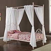 Algopix Similar Product 1 - Metal TwinSize Canopy Bed with