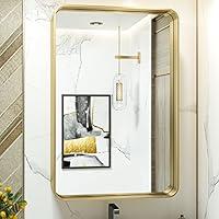 Algopix Similar Product 9 - TokeShimi Gold Bathroom Mirror for Wall