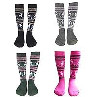 Algopix Similar Product 13 - Ski Socks Toddler 4 Pack Elk Pattern