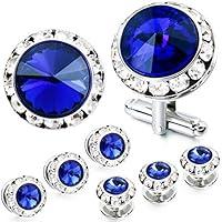 Algopix Similar Product 19 - AMITER MulitColors Crystal Cuff Links
