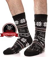 Algopix Similar Product 6 - Mens Slipper Fuzzy Socks Thick Heavy