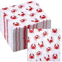 Algopix Similar Product 17 - Lewtemi 100 Pcs Crab Napkins Crab Boil