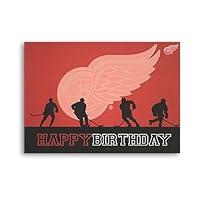 Algopix Similar Product 20 - Detroit Red Wings Birthday Card 2