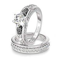 Algopix Similar Product 12 - Jeulia 4Carat Women Curved Two Tone