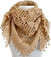 Algopix Similar Product 13 - Beige Triangle Crochet Mohair Sparkling