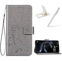 Algopix Similar Product 1 - Grey Leather Case for Samsung Galaxy