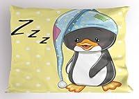 Algopix Similar Product 18 - Lunarable Cartoon Pillow Sham Sleepy