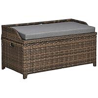 Algopix Similar Product 20 - TZXTW Outdoor Wicker Storage Bench Deck