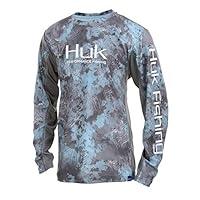 Algopix Similar Product 6 - Huk Youth Icon Camo Ls Shirt SubPhantis