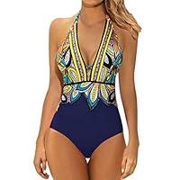 Algopix Similar Product 11 - TTINAF Women Halter Monokini Swimsuits