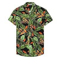 Algopix Similar Product 16 - Mens Hawaiian Shirt Tops Vintage Short