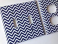 Algopix Similar Product 12 - Navy Blue and White Chevron Light