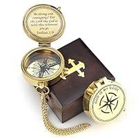 Algopix Similar Product 7 - God is My Guide Polished Brass Compass