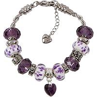 Algopix Similar Product 2 - Heart Charm Bracelet With European Bead