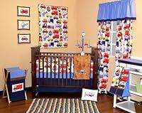 Algopix Similar Product 16 - Bacati  Transportation Blue 6pc Crib