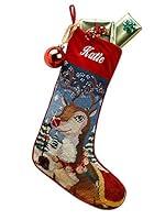 Algopix Similar Product 15 - Needlepoint Christmas Stocking: Reindeer