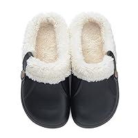 Algopix Similar Product 1 - Aconhop Women Mens Fur Lined Clogs