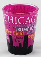 Algopix Similar Product 8 - Chicago Illinois Pink Skyline and Words
