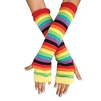 Algopix Similar Product 9 - Pride Rainbow Stripes Arm Warmers