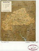 Algopix Similar Product 20 - 1996 Map Burkina Faso  Size 18x24 