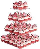 Algopix Similar Product 4 - YestBuy 4 Tier Acrylic Cupcake Stand