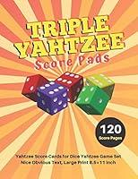 Algopix Similar Product 17 - Triple yahtzee score pads V8 Yahtzee