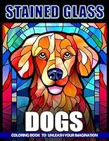 Algopix Similar Product 13 - Stained Glass Dogs Coloring Book