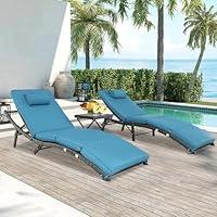 Algopix Similar Product 17 - Furnivilla 3 Pieces Patio Chaise Lounge