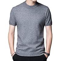 Algopix Similar Product 19 - Mens Basic Crew Neck Short Sleeve Mock