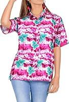 Algopix Similar Product 12 - LA LEELA Womens Swim Hawaiian Shirt