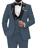 Algopix Similar Product 7 - 3 Piece Mens Suits Slim Fit Tuxedo