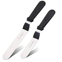 Algopix Similar Product 13 - PUCKWAY Angled Icing Spatula Stainless