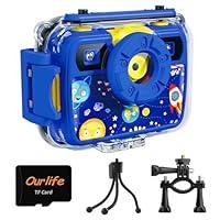 Algopix Similar Product 10 - Ourlife Kids Camera Selfie Waterproof