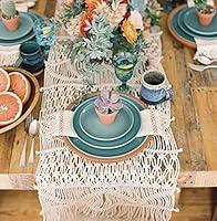 Algopix Similar Product 2 - FLBER OUTLET Macrame Table Runner