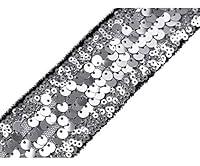 Algopix Similar Product 19 - 1m Silver Sequin TrimInsert On