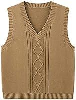 Algopix Similar Product 11 - Partvece Girls V Neck Solid Color Cable