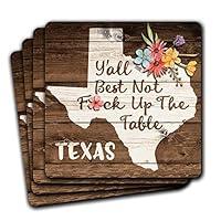 Algopix Similar Product 2 - Texas State Gift Souvenir 4pc Coaster