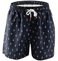 Algopix Similar Product 19 - YuKaiChen Mens Anchor Swim Trunks