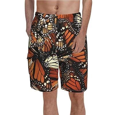 Best Deal for DCEHGEW Mens Swim Shorts Monarch Butterflies Printed