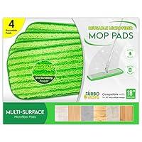 Algopix Similar Product 7 - Microfiber Mop Pads 4 Pack  Reusable