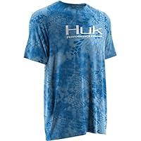 Algopix Similar Product 8 - HUK Mens Solid Short Sleeve Shirt