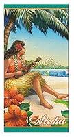 Algopix Similar Product 1 - Hawaiian Beach Towel Vintage Hula Girl