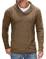 Algopix Similar Product 7 - COOFANDY Mens Shawl Collar Sweaters