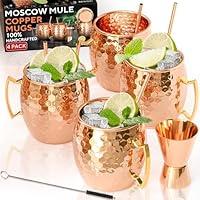 Algopix Similar Product 8 - Benicci Moscow Mule Copper Mugs  Set