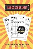 Algopix Similar Product 13 - Bunco Score Sheets V9 Perfect 120