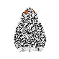 Algopix Similar Product 6 - EXXEOYYO Mens Shark HoodieCotton