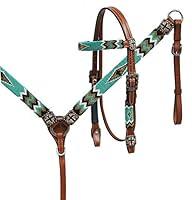Algopix Similar Product 15 - Showman Leather Headstall and Breast
