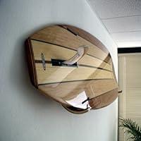 Algopix Similar Product 15 - Surfboard Wall Rack - Mahogany