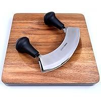 Algopix Similar Product 10 - Mezzaluna Chopper Set Wood Cutting